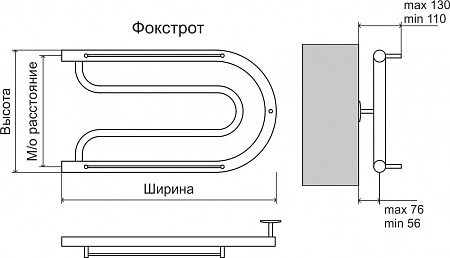 Фокстрот AISI 32х2 320х500 Полотенцесушитель  TERMINUS Елец - фото 3