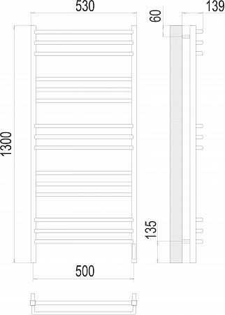 Соренто П15 500х1300 электро Полотенцесушитель  TERMINUS Елец - фото 3