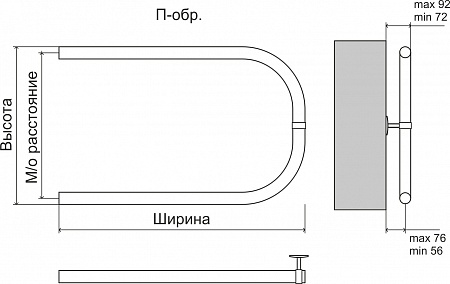 Эконом П-обр AISI 32х2 500х600 Полотенцесушитель  TERMINUS Елец - фото 3