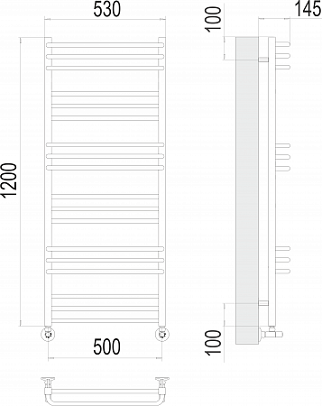 Соренто П18 500х1200 Полотенцесушитель  TERMINUS Елец - фото 3
