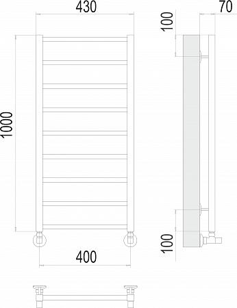 Контур П9 400х1000 Полотенцесушитель  TERMINUS Елец - фото 3